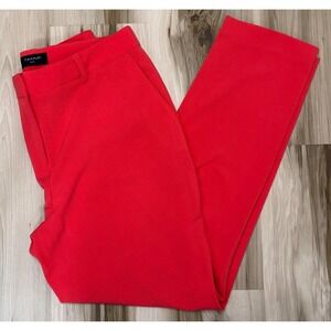 Tahari ASL Slim Leg Dress Pants Red Size 6 Career Work Stretch